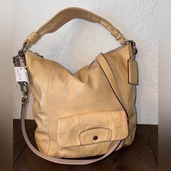 Coach NWT Patent Leather Hobo + Kristin Slim Envelope Wallet Set $559 Retail - Picture 5 of 15